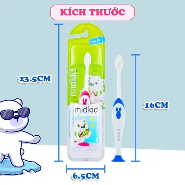 Midkid - Bàn Chải Đánh Răng Cho Bé Vệ Sinh Răng Miệng Phù Hợp Cho Bé Từ 1 Tuổi 6