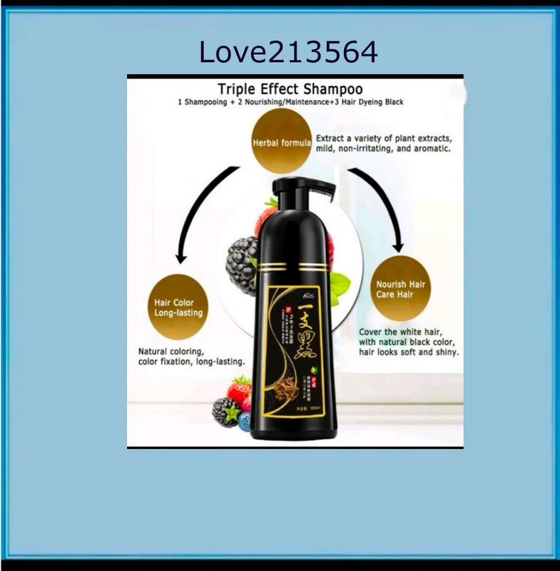 Black Hair Dye Shampoo Herbal Organic Black Hair Color Shampoo
