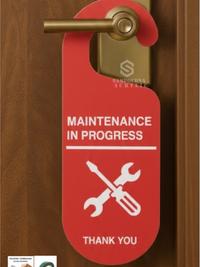 Gambar Door Signage Hanging Maintenance in Progress - Sign Office - MERAH    dari sampoerna acrylic Kab. Bogor 2 Tokopedia
