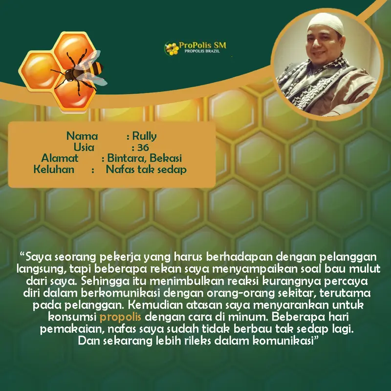 Herbal Untuk Atasi Nafas Tidak Sedap , Mulut Bau Menahun Dengan Propolis SM Gusi Bengkak Sakit Gigi Berlubang 1