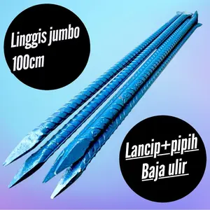 linggis jumbo 100cm diameter 16mm.lancip dan pipih.baja ulir