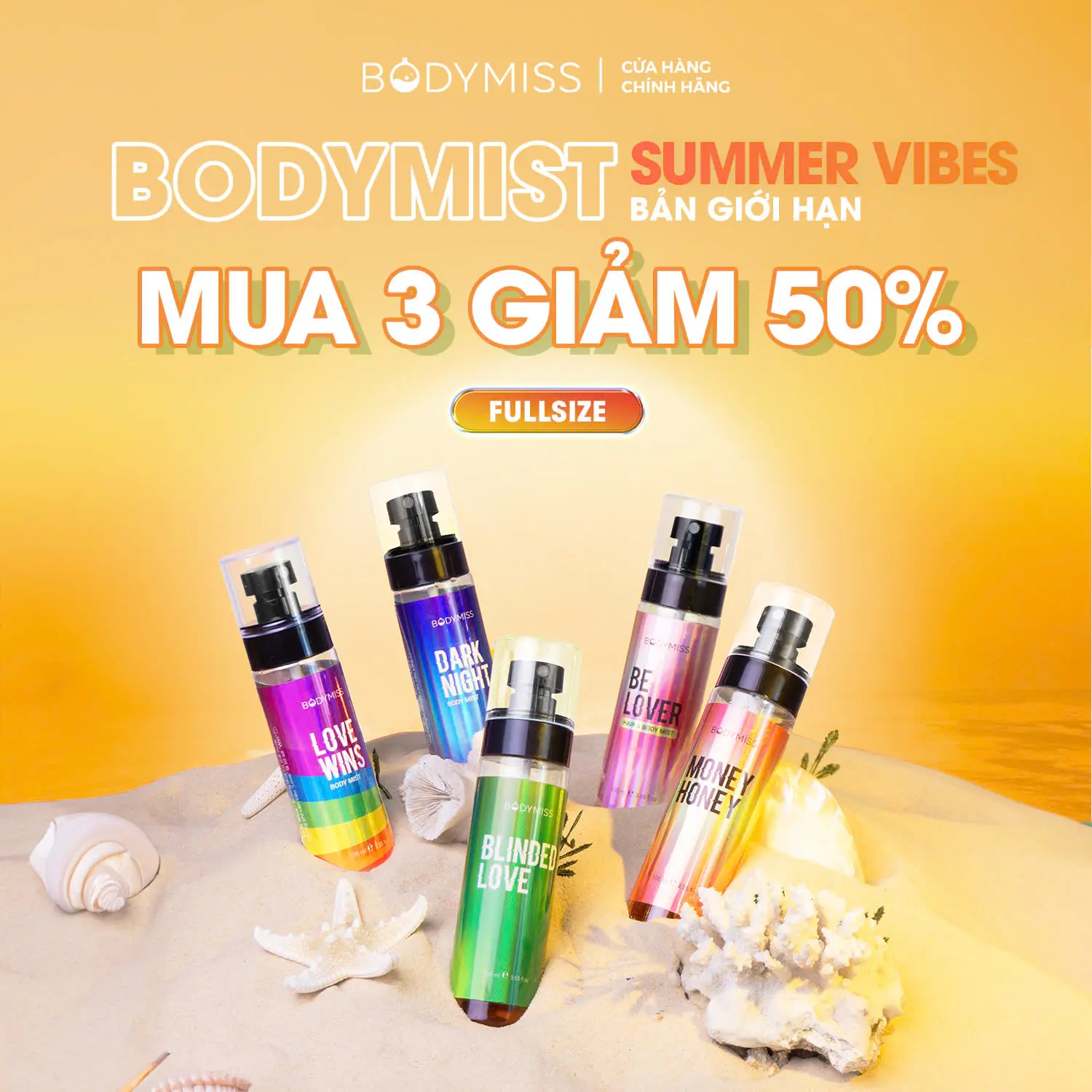 [MUA 3 GIẢM 50% FULLSIZE] Bodymist Cho Nam Nữ Chính Hãng Unisex 6 Mùi Hương Nước Hoa, Body Mist Cho Body Lưu Hương Lâu Chai Lớn & Nhỏ - BODYMISS Perfume Cosmetic Xịt Thơm (s)
