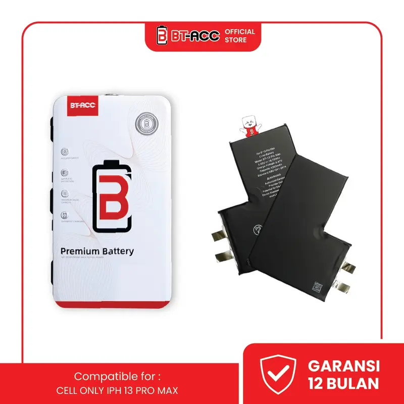 BT-ACC Baterai Batre Batrai For Cell Only iPhone 13 Pro Max With 4352mAh / Tanpa Soket (Unfinish) BT-ACC Baterai Batre Batrai For Cell Only iPhone 13 Pro Max With 4352mAh / Tanpa Soket (Unfinish)