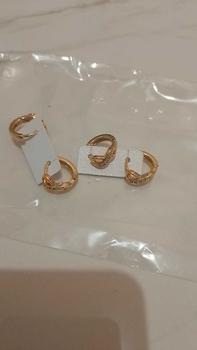 Product Review of Anting Jepit Titanium Gold Perhiasan Wanita Terbaru Lapis Emas Tahan Lama . from E**i 1
