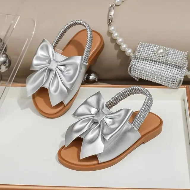 sandal anak perempuan motif terbaru /sandal slop anak  perempuan Fashion terbaru / sandal anak umur 6-9 tahun / sandal anak pesta / sandala anak perempuan slop / sandal anak perempuan motif pita / sandal anak perempuan premium 5