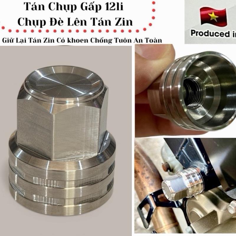 Tán Gấp 12li inox304 Không Khắc Logo ,Chụp Giữ Lại Tán Trên Xe An Toàn và Tán Thay Thế Tán Trên XePhụ Kiện Phụ Tùng