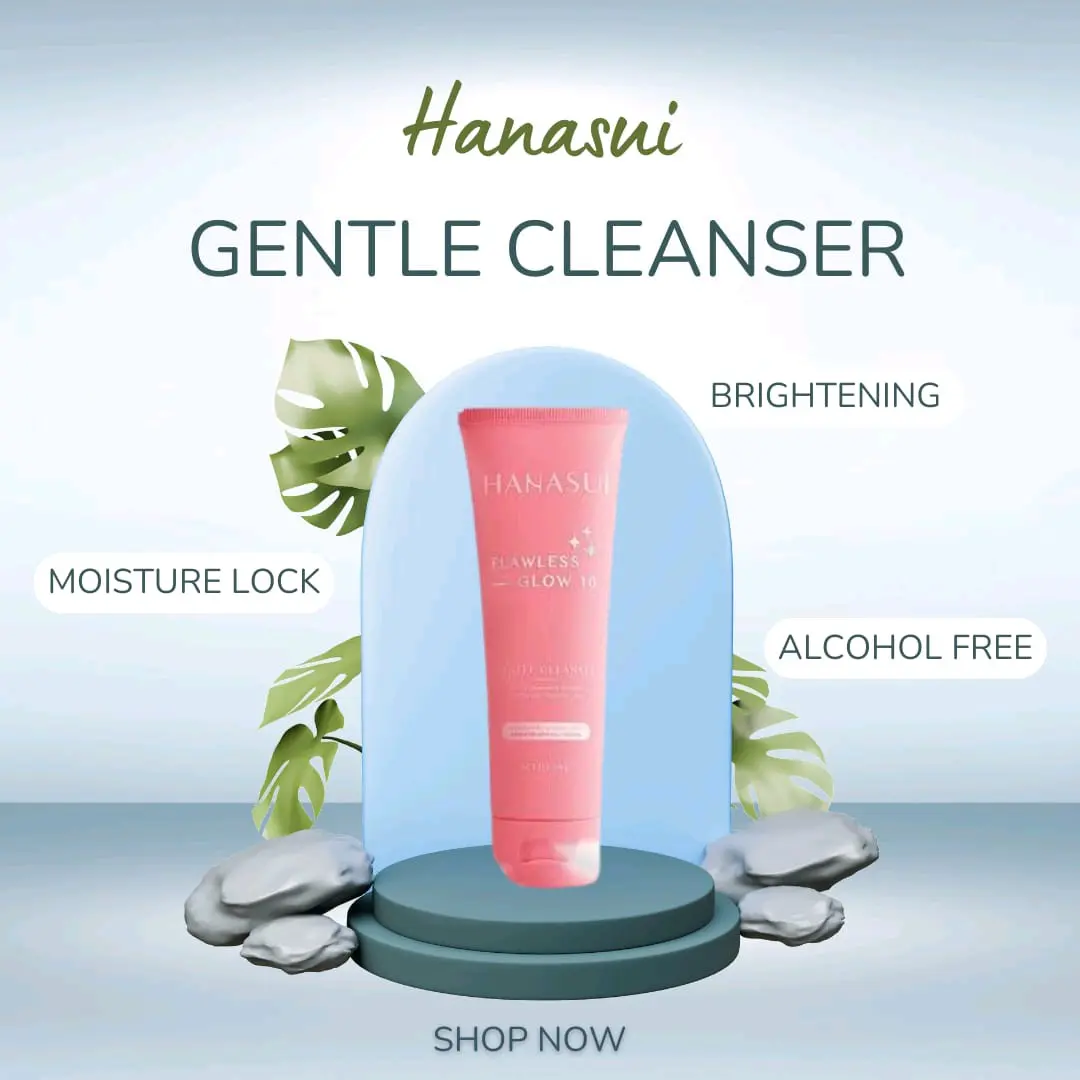 Pembersih Wajah Hanasui Flawless untuk Kulit Normal - Ceramide, Kering, Pelembab, Muka, Facial, Perawatan, Cleansing