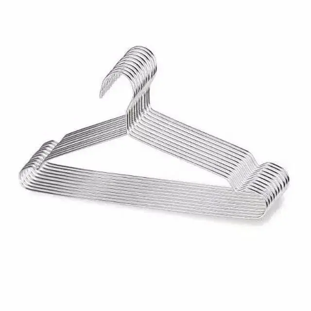 HANGER KAWAT STAINLESS GANTUNGAN BAJU ISI 10 PCS Anti Karat Pakaian