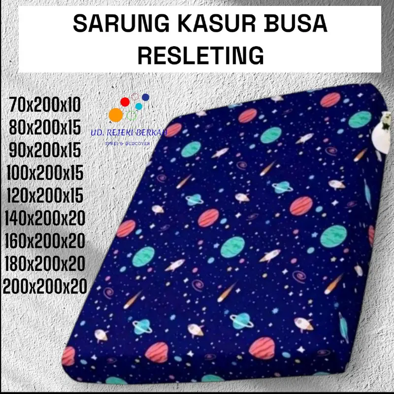 Sarung Kasur Busa Resleting Terbaik & Termurah - Aneka Ukuran Kain Non Bantal Guling Non Bedcover Bunga 3