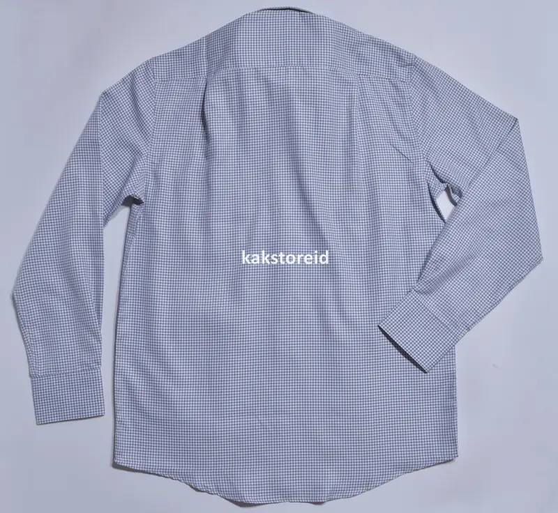 Kemeja Pria Formal Lengan Panjang COL* Biru Navy Kotak-kotak Reguler COR 490 COLEC Kemeja Murah 3