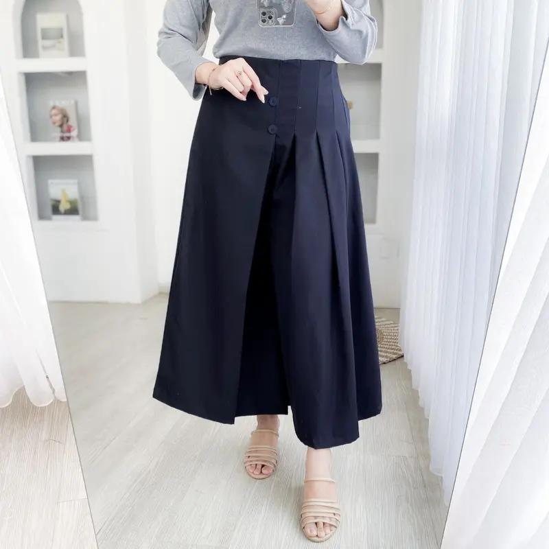 Celana Kulot Katun Barens Pants - Celana Panjang Casual Wanita Linen Rocela Bawahan Muslim Celana Kekinian 2