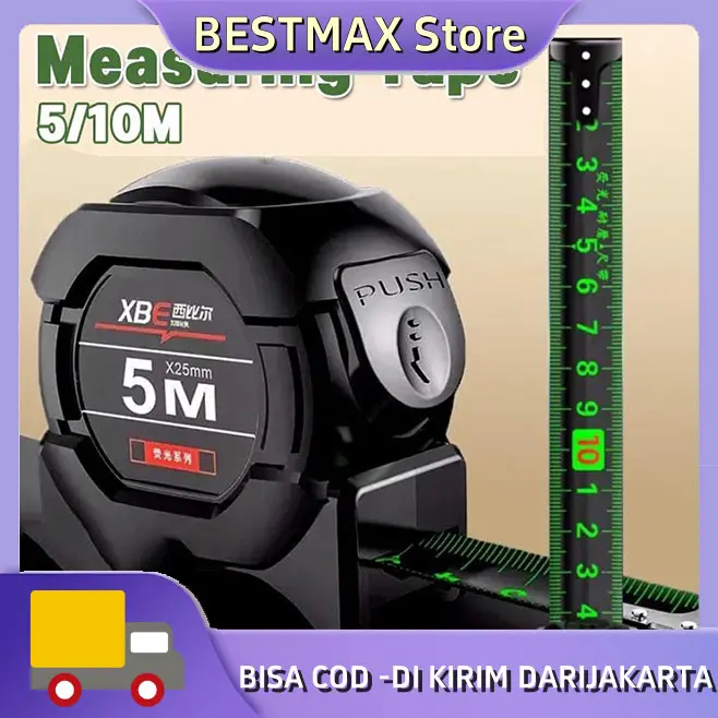 Meteran Tukang Pita Pengukur Kelas Industri Presisi Tinggi Baja Tahan Karat Tebal Neon/Measuring Tape Presisi Tinggi /Measuring Tape/Meteran Tukang