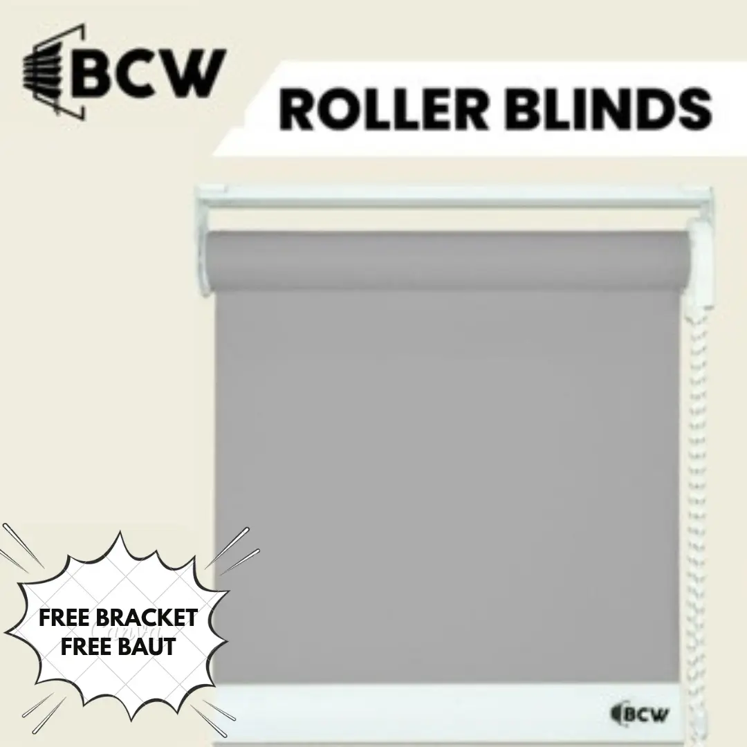 BCW Roller Blinds Dimout - Blok Cahaya 80% - Tirai Jendela - Tirai Gulung Jendela Curtain