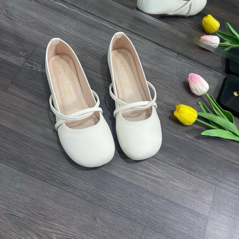 Giày Búp Bê Nữ Xinh Quay Xoắn Da Mềm Đế Bệt Cao Su Dẻo Giày Bệt Nữ B03