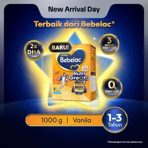 [BARU] Bebelac 1+ (1-3 Tahun) Vanila 1000 gr Susu Pertumbuhan Bubuk
