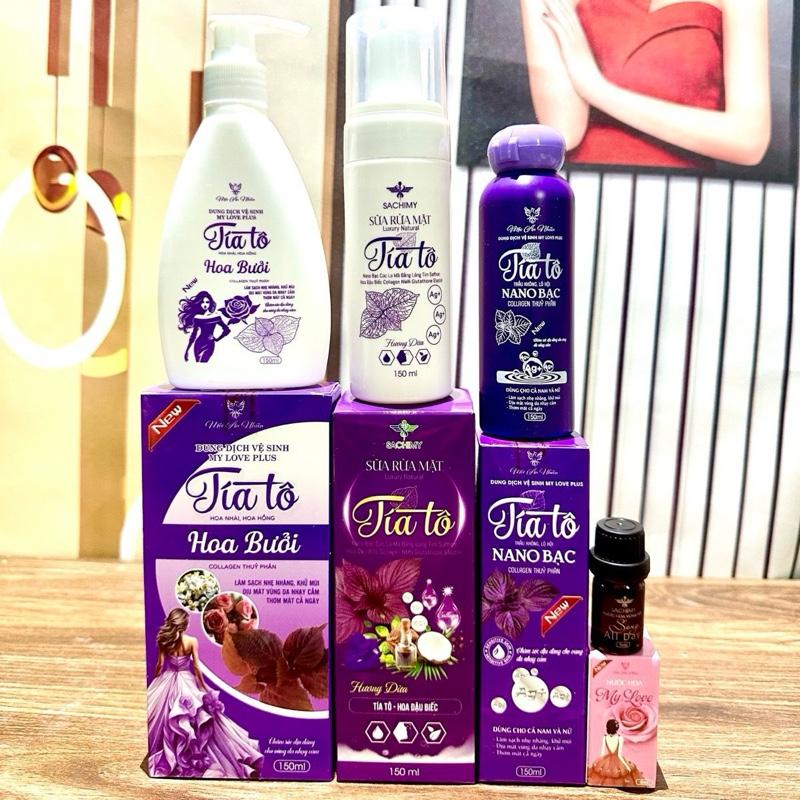 {Combo 4 sản phẩm}1 chai dung dịch tròn tía tô 1 chai dung dịch hoa bưởi 1 chai Sữa rửa mặt Tạo bọt,1 nước hoa thơm