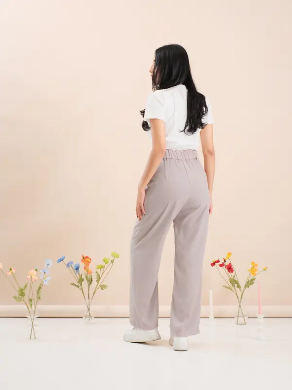 Oro Pants Polyester Celana Kulot Panjang Wanita Kantor Celana Kantor Basic Formal Anti Kusut Outfit Cewek Remaja Kekinian celanakulot celana panjang unsex celana grey Kain Variasi Kancing Nyaman Bawahan Standar Kain Kancing Melar Legging Casual Dark 1