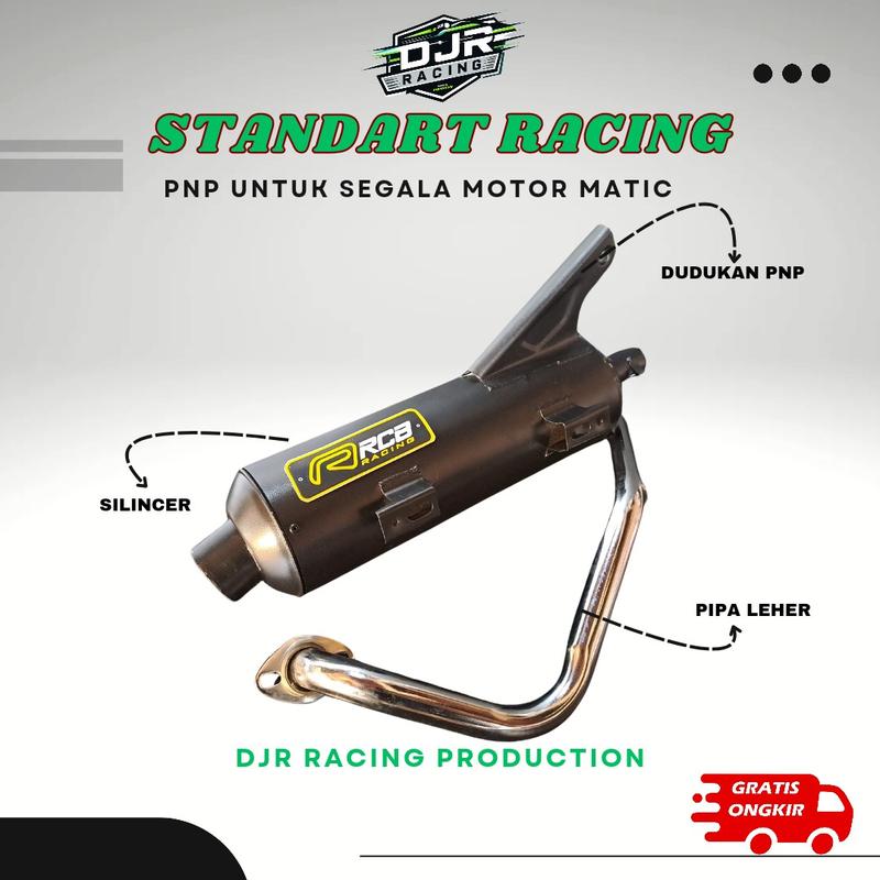 Knalpot Semi Standar RCB suara bass adem untuk Motor Beat, Mio, Scoopy, Vario, Genio, Spacy, Mio Fino, Mio Soul, Mio GT, X-Ride, Mio J, Mio 125 (All Matic) 0