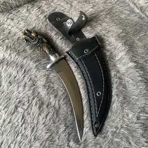 AM16 Pisau Dapur Baja Per Model Unik Handmade Kebun & Outdoor Serbaguna Sarung Kalep Handle Resin Anti Lepas Kitchenware Buah