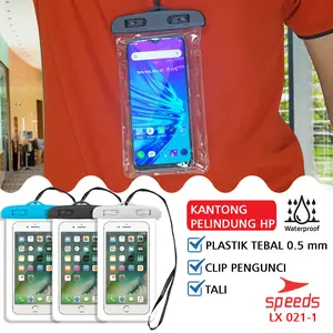 SPEEDS Sarung Hp Tempat Hp waterproof hp  Anti Air Cover Hp Handphone Max 7Inch Outdoor 021-1