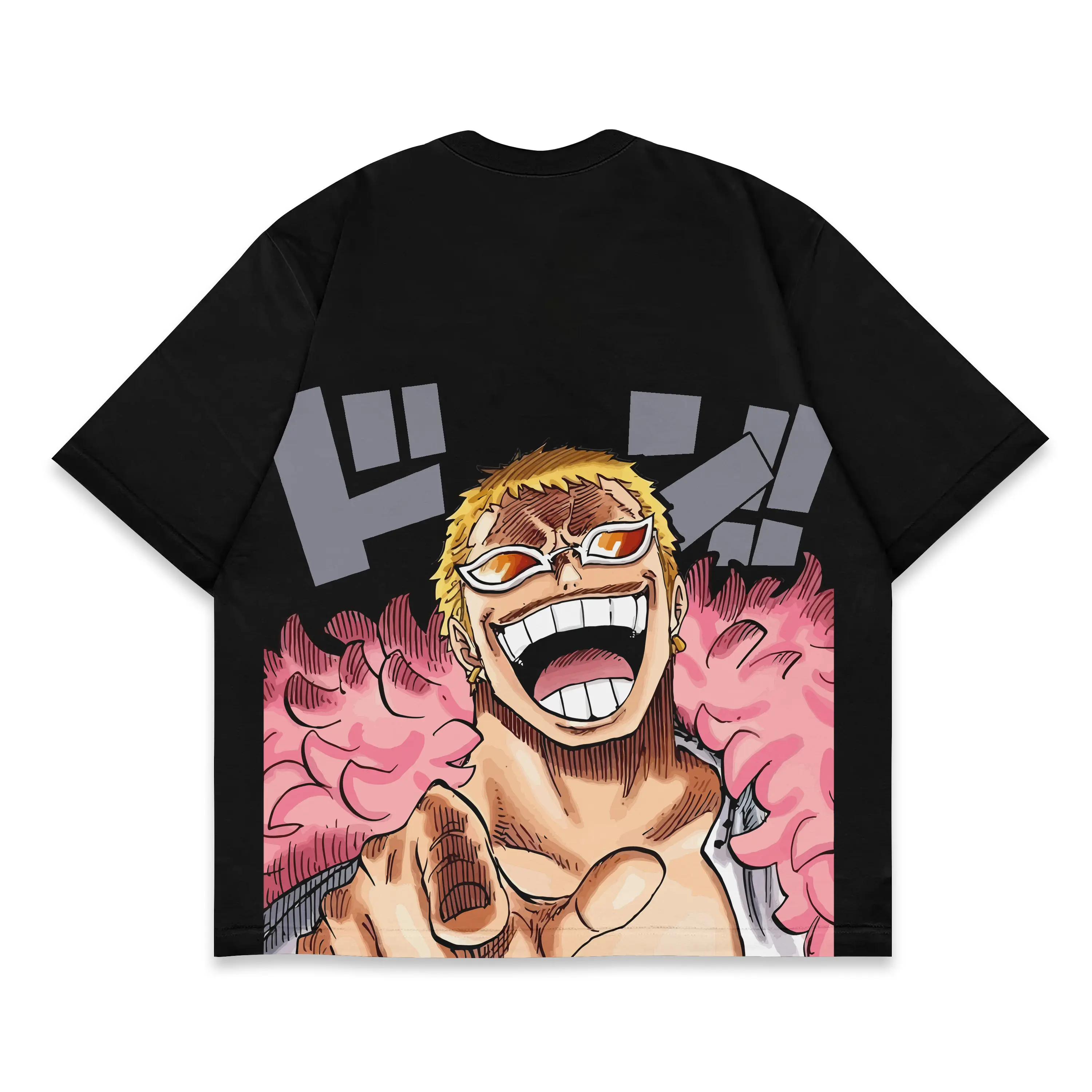 Poepoe.mue - Tshirt Doflaminggo OnePiece  | Cotton Combed 24s | Anime | Fullprint | Kaos | Oversize | Tanpa Jahitan Samping