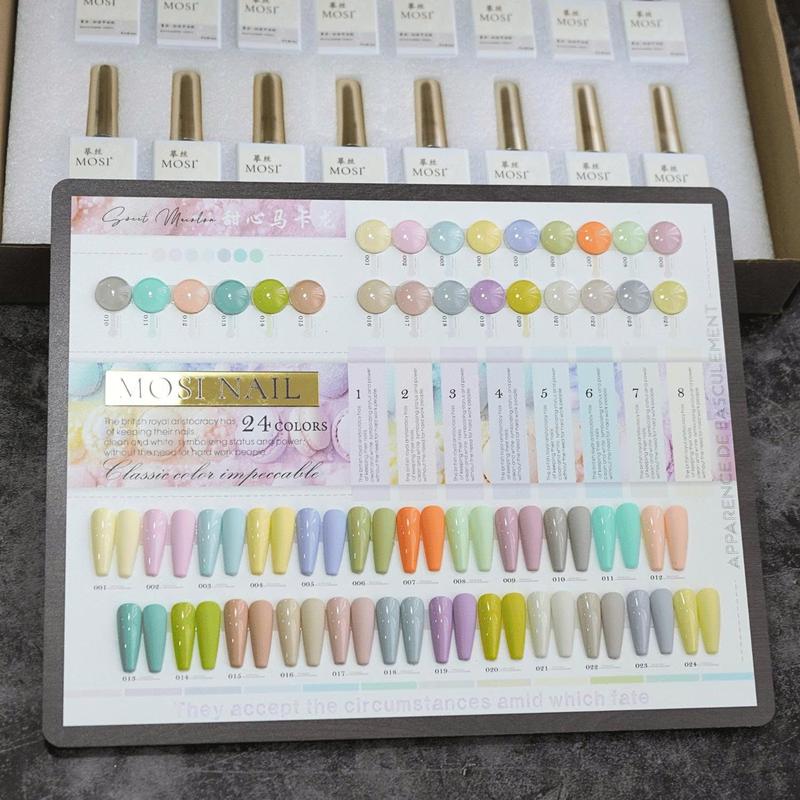 GIÁ SỐC TRONG LIVE Bộ 24 Chai Sơn Gel Macaron Ngọt Ngào 12ml chai - Dễ Phối Màu Lên Móng Cực Xinh Giá Cực Yêu + TẶNG KÈM BẢNG MÀU