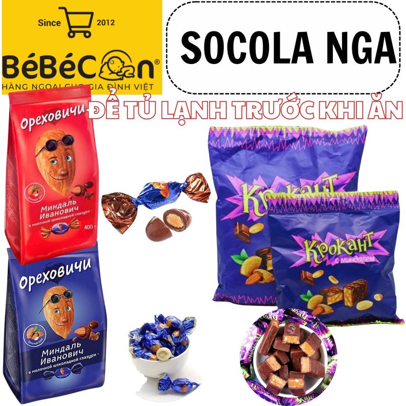 Kẹo socola Kpokaht Nga 500g - Kẹo đậu phộng rang và hạnh nhân phủ socola cực ngon Thức Ăn Snack Ăn Vặt Food Sô Cô La Chocolate