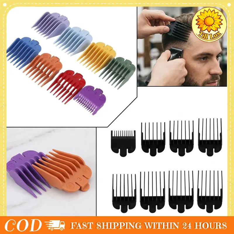 8Pcs/set Sisir Clipper Universal 3mm-25mm Gradasi Cukur Rambut Sendiri Di Rumah Bahan Plastik