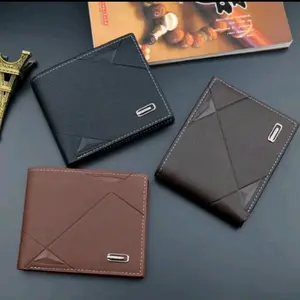 D32 Dompet Pria Lipat Men Fashion Letter Wallet Kulit