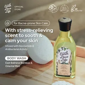Earth Love Life East Balinese Bamboo & Oriental Mint Body Wash 250mL Sabun Wangi | Mandi Cair | Lotion | Melembapkan | Jerawat Punggung | Kulit Sensitif | Mencerahkan | SPF | Alergi | Cerah | Premium | Sabun Harum | Cooling Sensation | Sensasi Dingin