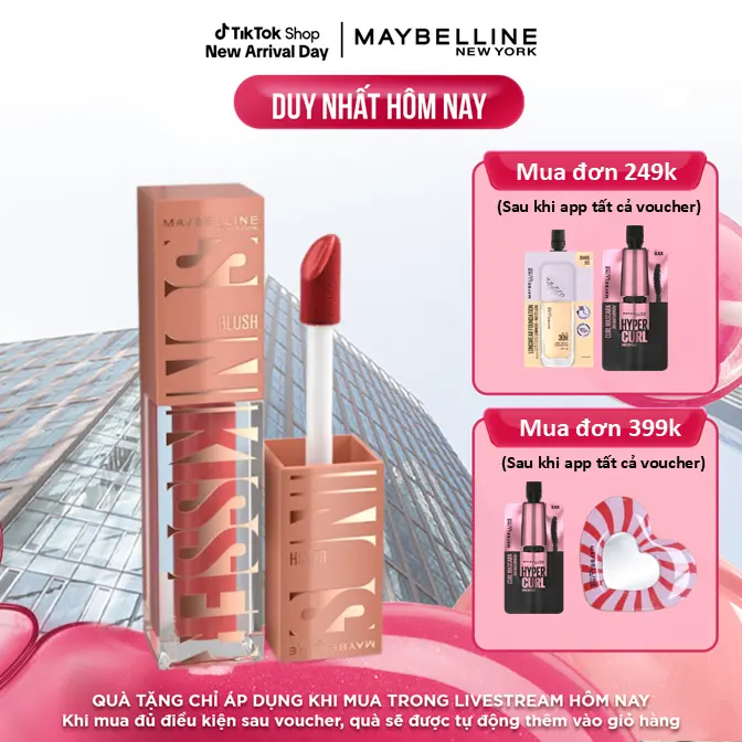 Má Hồng Kem Sunkisser Căng Mọng Bền Màu 12H Maybelline New York 4.7ml