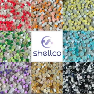 A bag of mixed color, mixed shape resin material nail accessories