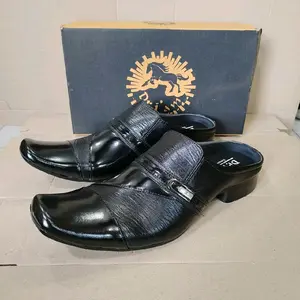 SEPATU SANDAL BUSTONG KULIT PRIA DR. IAM B. 6002 HITAM ( PRODUKSI SENDIRI )