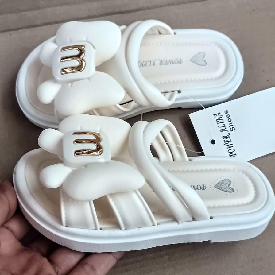 Sandal fashion import anak perempuan sandal/slop alina 803 motif pita sendal karet terbaru anak perempuan kaki 24-35