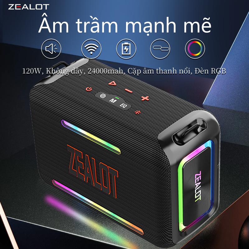 Loa Bluetooth ZEALOT S95 Công Suất 120W Loa không dây có loa siêu trầm Loa Bluetooth chống nước IPX6 có đèn LED EQ tùy chỉnh Loa ghép nối TWS di động cho ngoài trời tiệc tùng