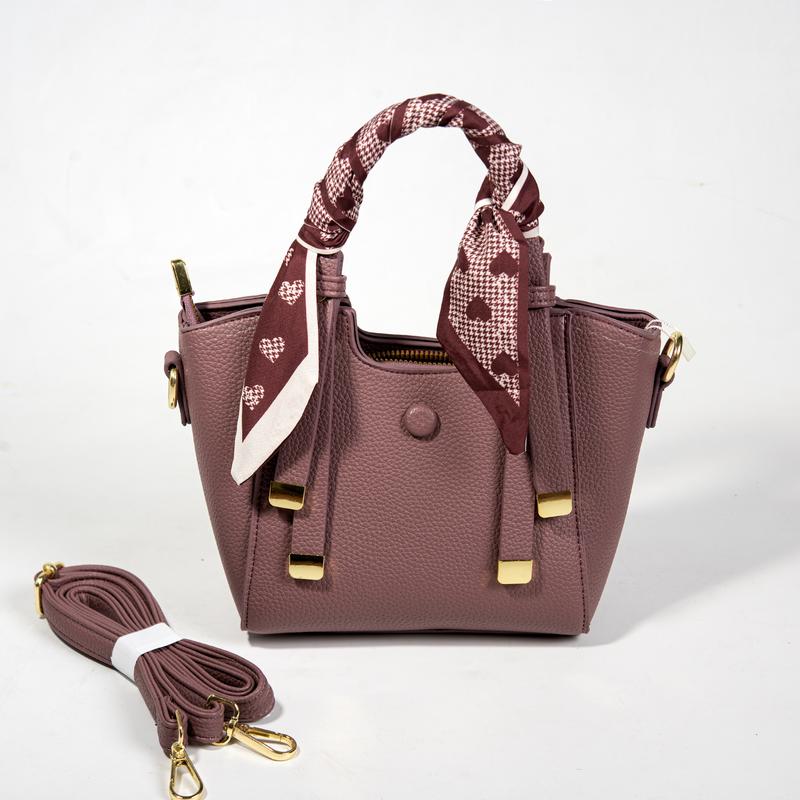 [LIVE - 8882] Túi Xách Nữ Da Mềm Thời Trang Quảng Châu Cao Cấp Chi Tiết Mạ Vàng Tặng Kèm Khăn Lụa bag 6