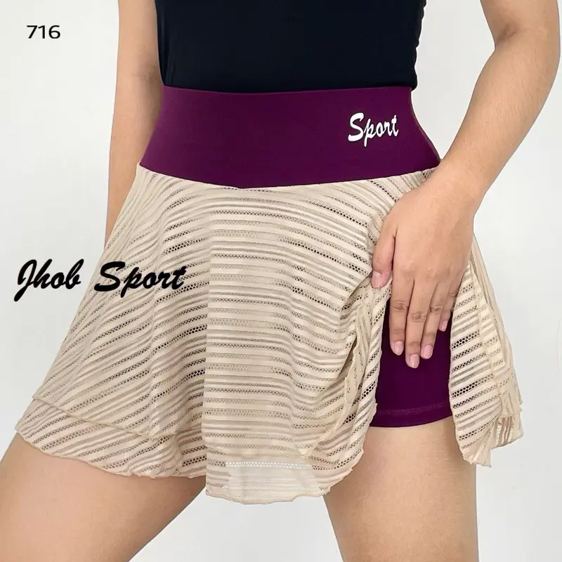 JHOB SPORT Tennis Mini Skirt/Sport Skirt/Rok Mini Olahraga Wanita Bahan Jaring Tile/Mini Skirt Tennis Korea 4