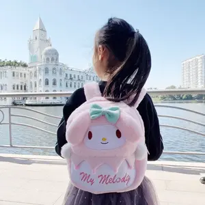 Tas Ransel Boneka Karakter Sanrio Tas Sekolah Anak Perempuan Motif Kuromi Melody Cinnamoroll Helo Kitty
