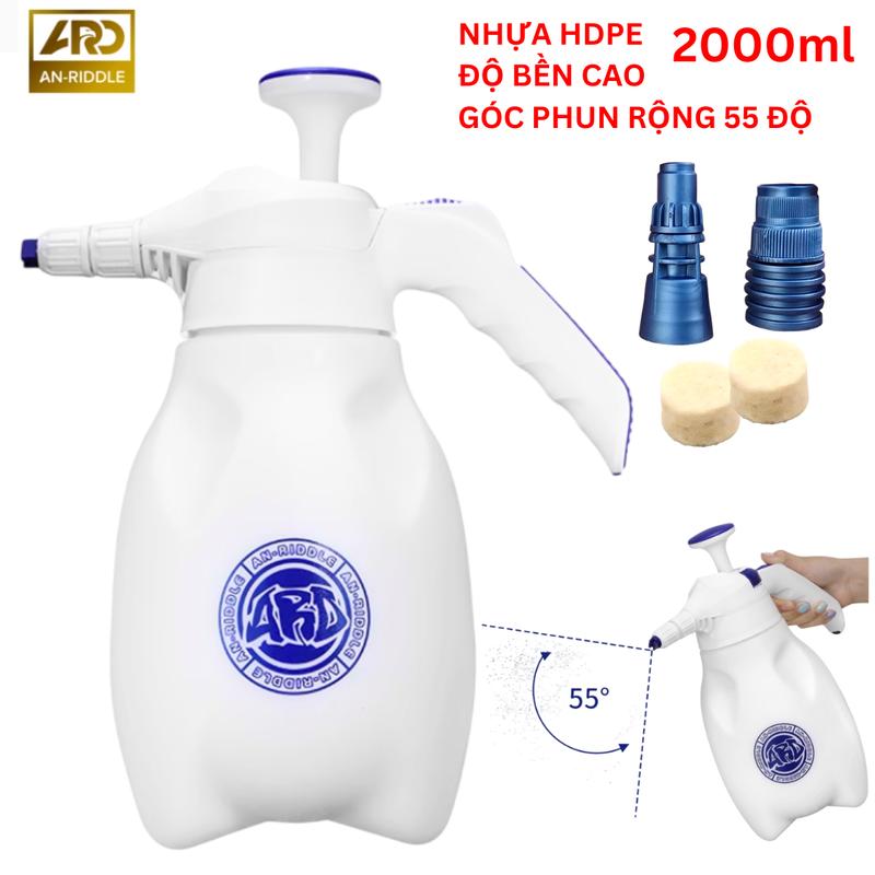 Bình Phun Bọt Tuyết Cầm Tay ARD Turbo 2L – Áp Lực Mạnh Bọt Dày Dễ Dùng