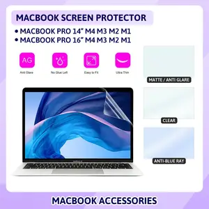 Anti Gores Macbook Pro 14 16 inch M1 M2 M3 M4 Screen Protector AntiGores Guard Glare Matte Blue Anti Radiasi