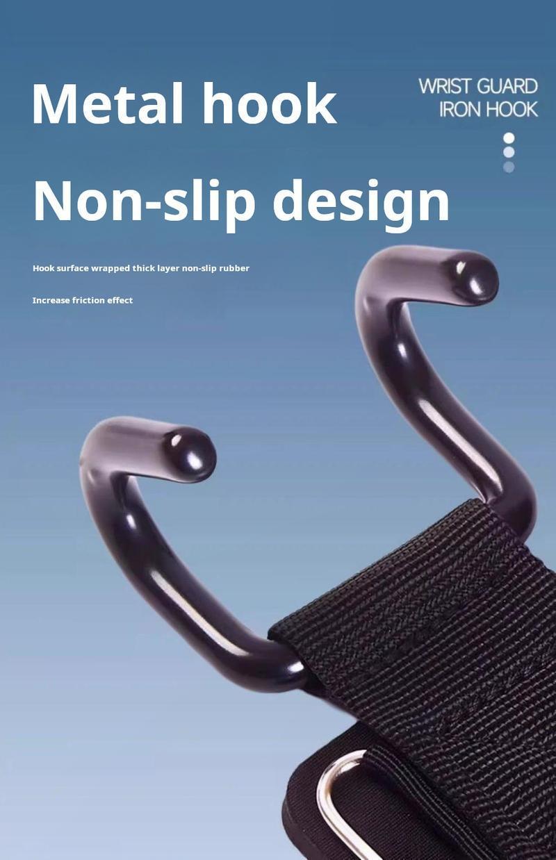 Sarung Tangan Gelang, Kait Tarik Kebugaran Kuat, Anti Selip, Cocok untuk Menggantung Palang Horizontal, Peralatan Pendukung
