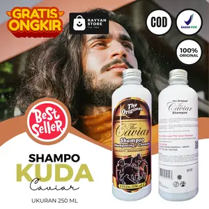 Shampo Kuda Caviar Penumbuh Pemanjang Pelurus Rambut Sampo Anti Ketombe Dan Rontok Mengatasi Kebotakan
