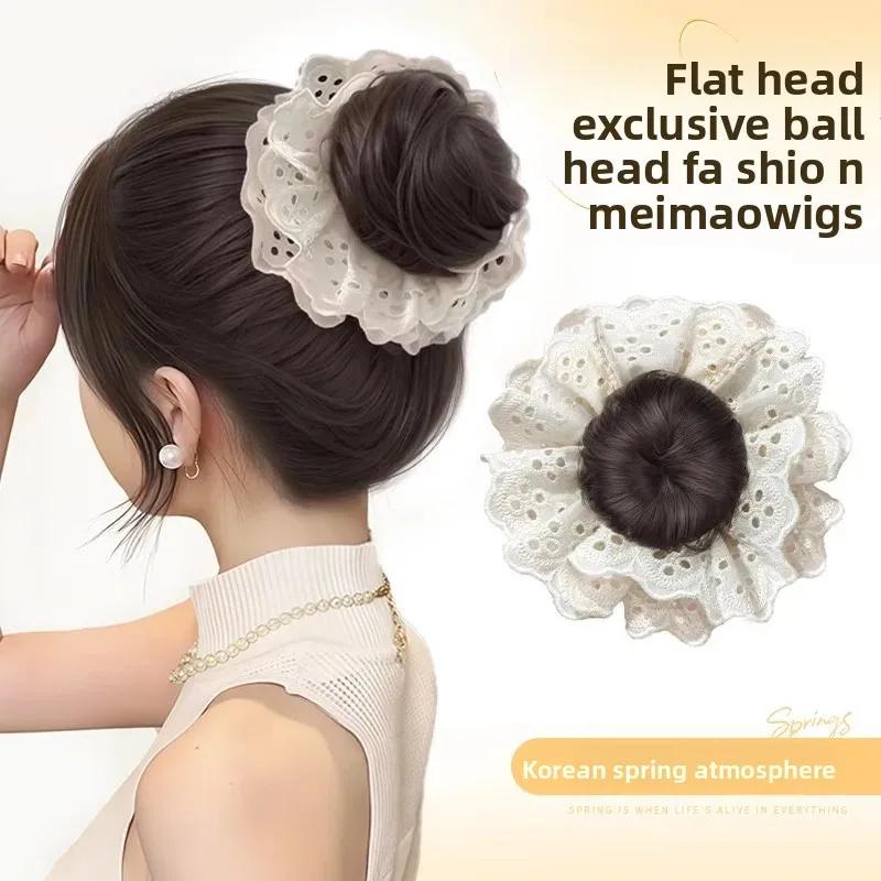  Tóc Giả Búi Tóc Bên Dành Cho Nữ Tóc Đuôi Ngựa Thấp Làm Bằng Tóc Nhân Tạo Đầu Phẳng Tóc Mô Phỏng Tóc Nối Làm Bằng Sợi Châu Á Phụ Kiện Đuôi 