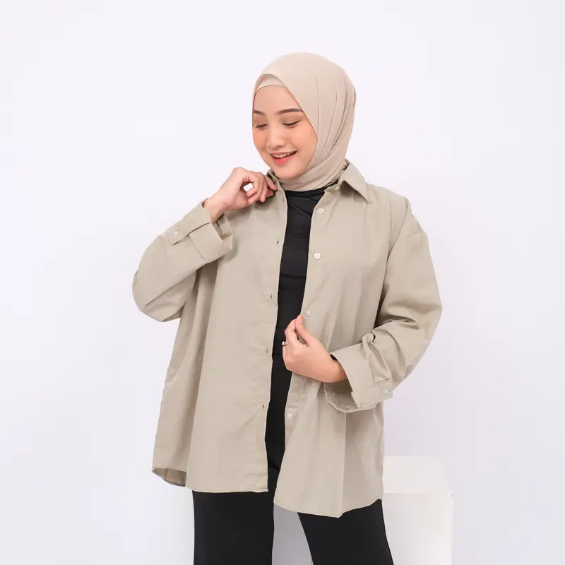 Kemeja Polos Katun Lengan Skoder Katun 2