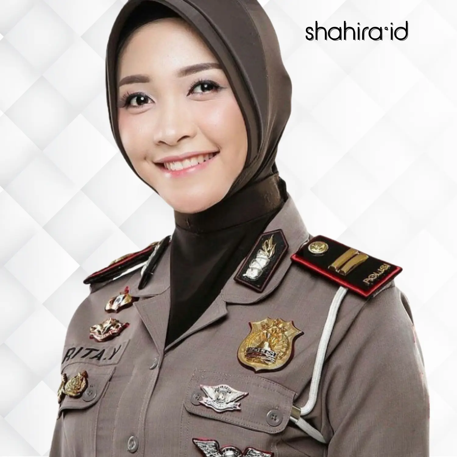 Jilbab Dinas Premium Coklat Polwan Pns Polri Kemhan Pramuka Bahan Super Spandex Sutera Kerudung Muslim Instan Nyaman tali hijab