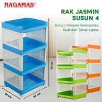 Gambar Nagamas Rak Serbaguna Jasmine Susun 4 / Rak Multifungsi / Rak Plastik - RJ004 dari Nagamas Official Store Kota Tangerang 1 Tokopedia