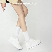 Gambar Beeyoo Sepatu Formal Casual Wanita Sepatu Sekolah Kets Cewek Sepatu Sneakers Fashion Korea Hitam Karet Olahraga Putih Shoes WK706 - Putih, 38 dari beeyoo Kota Tangerang 5 Tokopedia