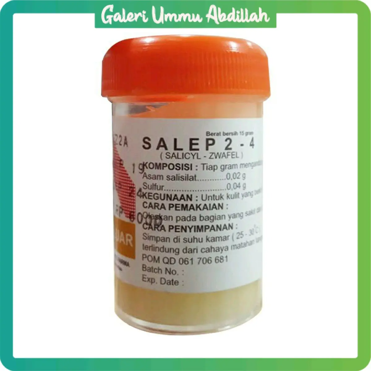 Salep Untuk Gatal Kulit Salep 2-4 Salep Belerang