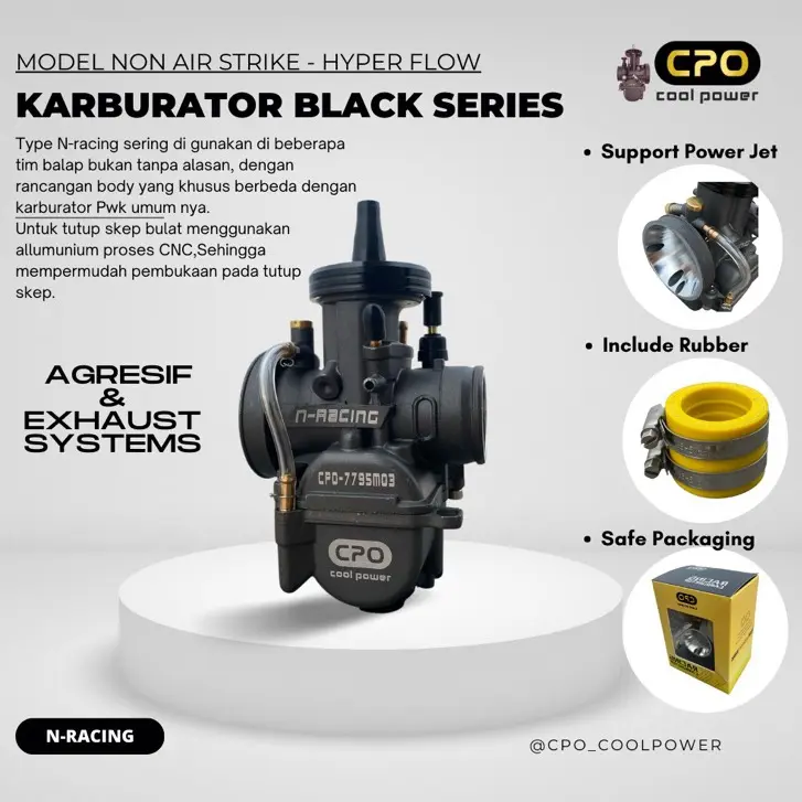 Karburator Pwk Air Strike N Racing Skep Kuningan CPO Cool Power Original