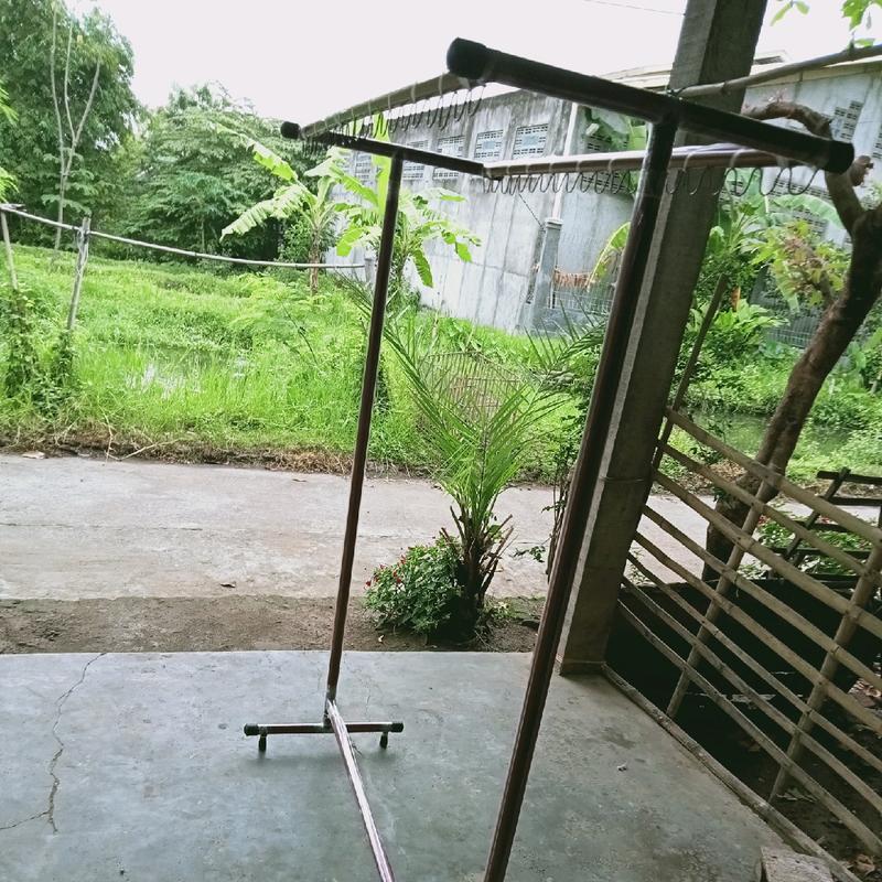 Jemuran Pakaian Minimalis Baja Ringan Muat Banyak, Praktis dan Awet Besi 3